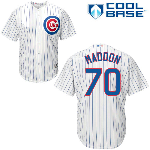 Youth Majestic Chicago Cubs #70 Joe Maddon Replica White Home Cool Base MLB Jersey