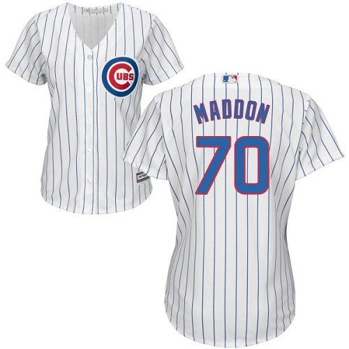 Women's Majestic Chicago Cubs #70 Joe Maddon Replica White Home Cool Base MLB Jersey