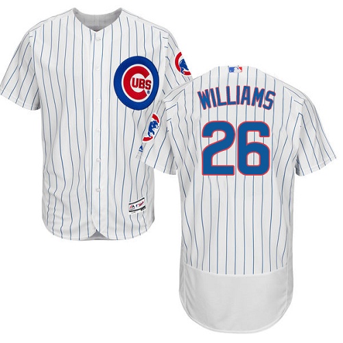 Men's Majestic Chicago Cubs #26 Billy Williams Authentic White Home Cool Base MLB Jersey