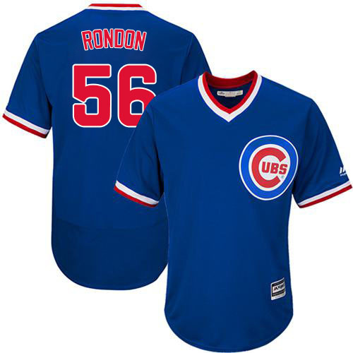 Men's Majestic Chicago Cubs #56 Hector Rondon Replica Royal Blue Cooperstown Cool Base MLB Jersey
