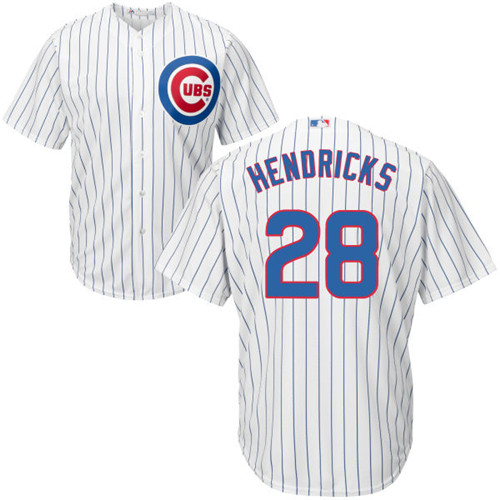 Youth Majestic Chicago Cubs #28 Kyle Hendricks Replica White Home Cool Base MLB Jersey