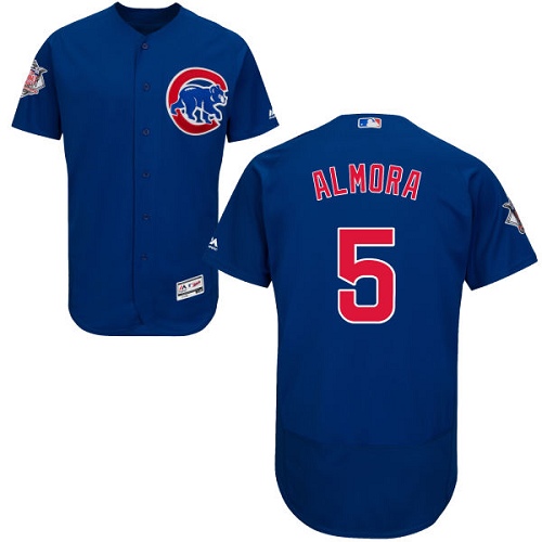 Men's Majestic Chicago Cubs #5 Albert Almora Jr Royal Blue Alternate Flexbase Authentic Collection MLB Jersey