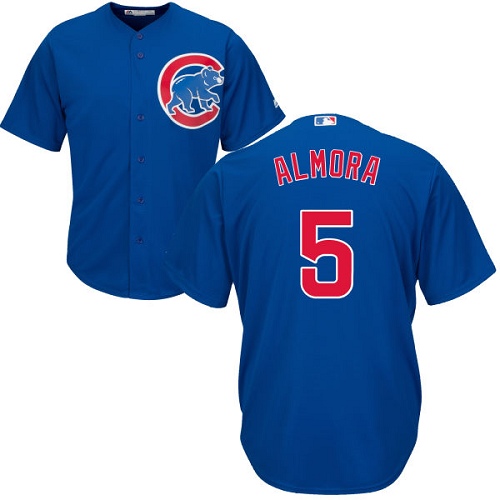 Youth Majestic Chicago Cubs #5 Albert Almora Jr Authentic Royal Blue Alternate Cool Base MLB Jersey