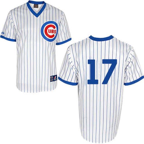 Men's Majestic Chicago Cubs #17 Kris Bryant Authentic White 1988 Turn Back The Clock Cool Base MLB Jersey