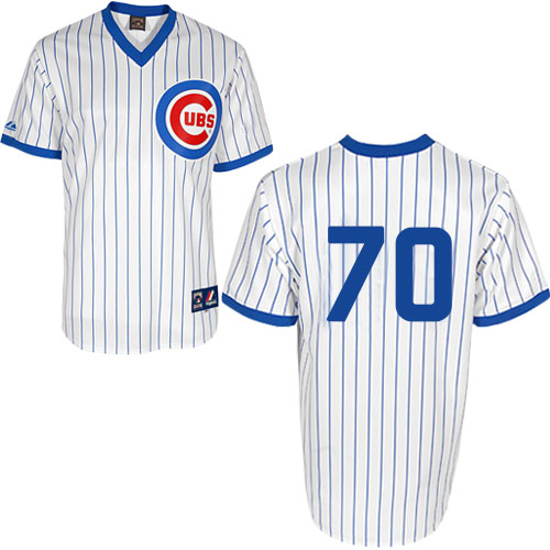 Men's Majestic Chicago Cubs #70 Joe Maddon Replica White 1988 Turn Back The Clock Cool Base MLB Jersey
