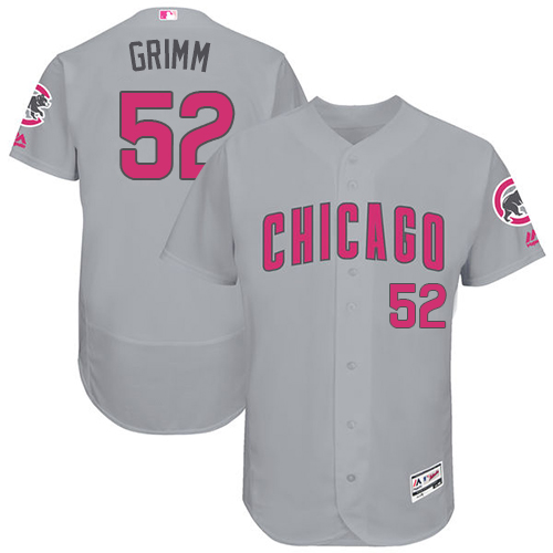Men's Majestic Chicago Cubs #52 Justin Grimm Grey Mother's Day Flexbase Authentic Collection MLB Jersey