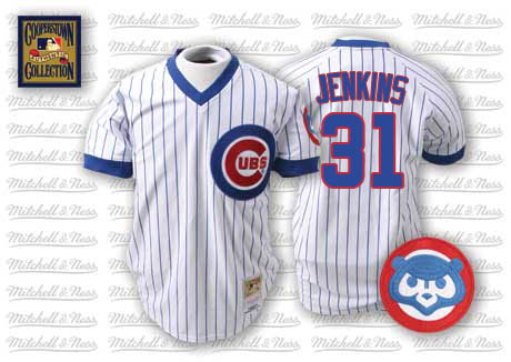 Men's Mitchell and Ness Chicago Cubs #31 Fergie Jenkins Authentic White Throwback MLB Jersey