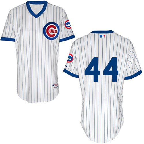 Men's Majestic Chicago Cubs #44 Anthony Rizzo Authentic White 1988 Turn Back The Clock MLB Jersey