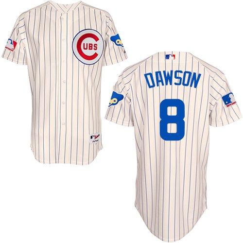 Men's Majestic Chicago Cubs #8 Andre Dawson Authentic Cream 1969 Turn Back The Clock MLB Jersey