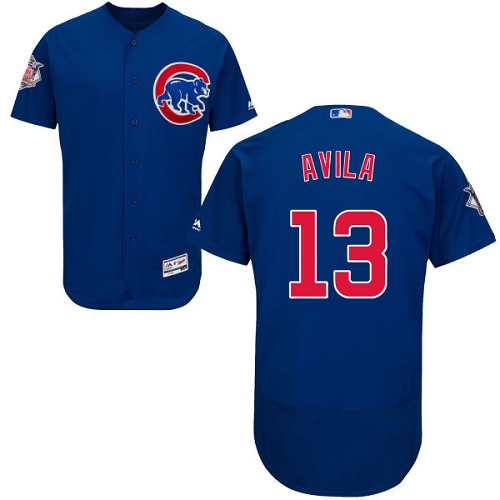 Men's Majestic Chicago Cubs #13 Alex Avila Royal Blue Alternate Flexbase Authentic Collection MLB Jersey