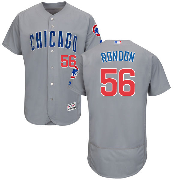 Men's Majestic Chicago Cubs #56 Hector Rondon Grey Flexbase Authentic Collection MLB Jersey