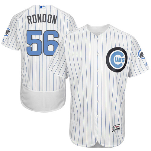 Men's Majestic Chicago Cubs #56 Hector Rondon Authentic White 2016 Father's Day Fashion Flex Base MLB Jersey