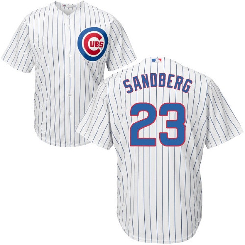 Youth Majestic Chicago Cubs #23 Ryne Sandberg Replica White Home Cool Base MLB Jersey