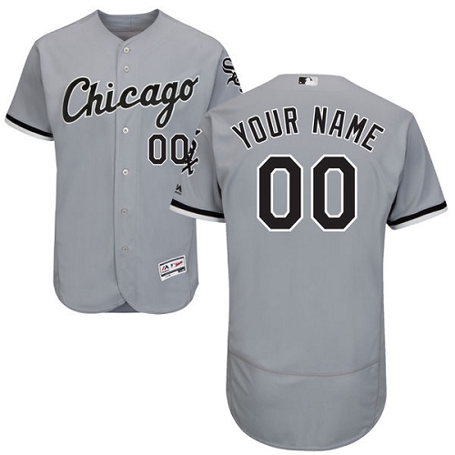 Men's Majestic Chicago White Sox Customized Authentic Grey Road Cool Base MLB Jersey