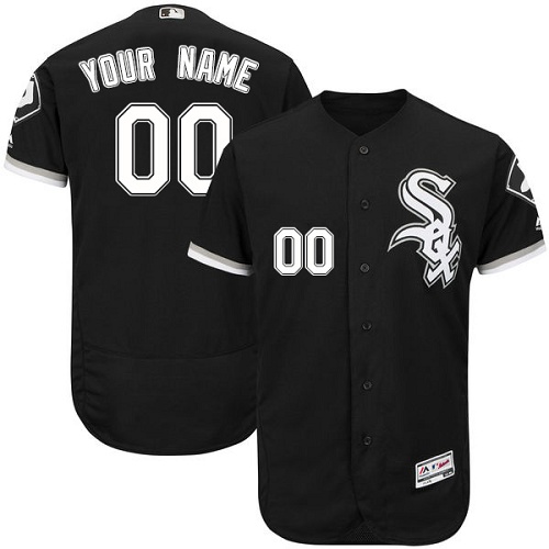 Men's Majestic Chicago White Sox Customized Black Alternate Flexbase Authentic Collection MLB Jersey