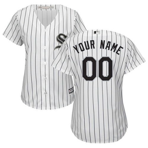 Women's Majestic Chicago White Sox Customized Authentic White Home Cool Base MLB Jersey