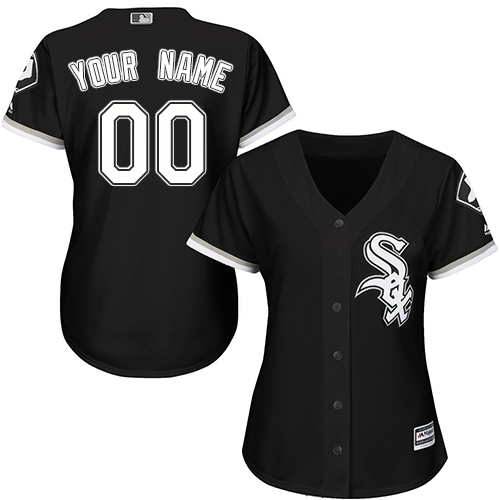 Women's Majestic Chicago White Sox Customized Authentic Black Alternate Home Cool Base MLB Jersey