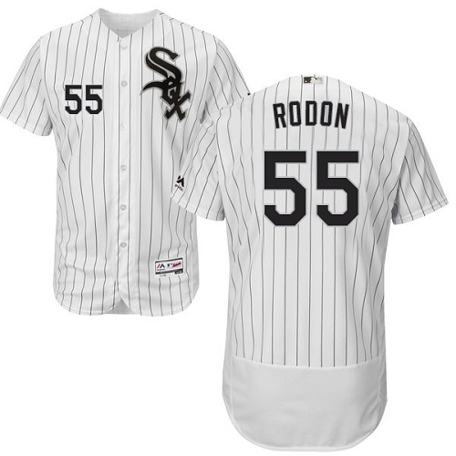 Men's Majestic Chicago White Sox #55 Carlos Rodon Authentic White Home Cool Base MLB Jersey
