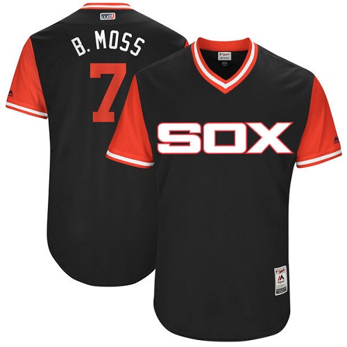 Men's Majestic Chicago White Sox #7 Tim Anderson "B. Moss" Authentic Black 2017 Players Weekend MLB Jersey