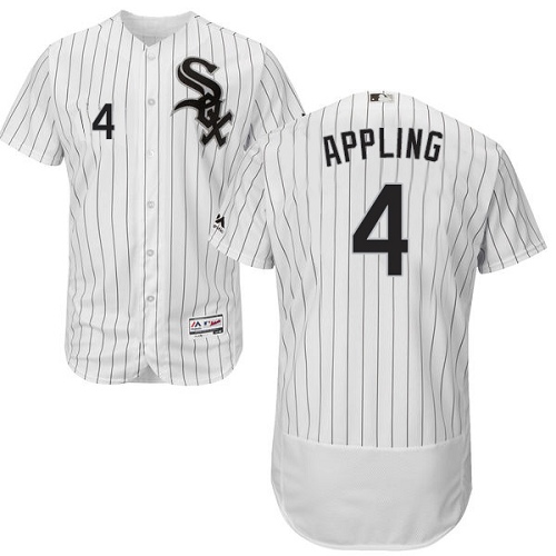 Men's Majestic Chicago White Sox #4 Luke Appling Authentic White Home Cool Base MLB Jersey