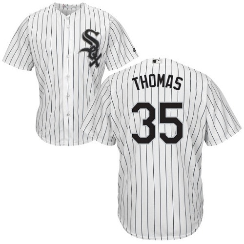 Youth Majestic Chicago White Sox #35 Frank Thomas Authentic White Home Cool Base MLB Jersey