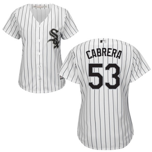 Women's Majestic Chicago White Sox #53 Melky Cabrera Authentic White Home Cool Base MLB Jersey
