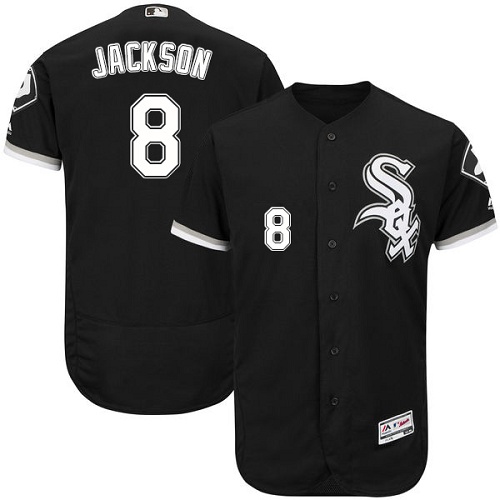 Men's Majestic Chicago White Sox #8 Bo Jackson Black Alternate Flexbase Authentic Collection MLB Jersey