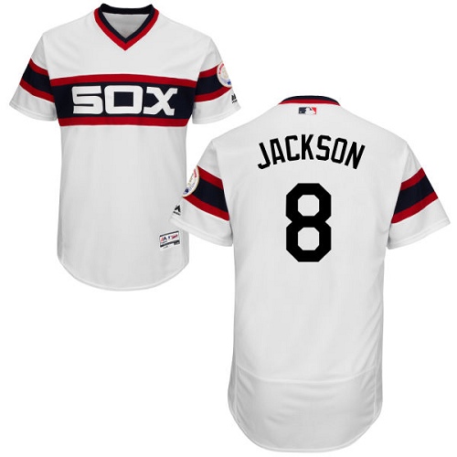 Men's Majestic Chicago White Sox #8 Bo Jackson Authentic White 2013 Alternate Home Cool Base MLB Jersey
