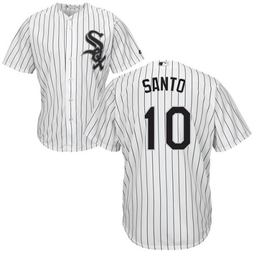 Men's Majestic Chicago White Sox #10 Ron Santo Replica White Home Cool Base MLB Jersey