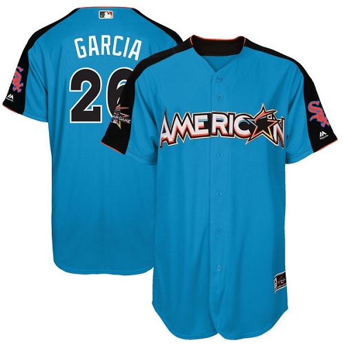 Men's Majestic Chicago White Sox #26 Avisail Garcia Authentic Blue American League 2017 MLB All-Star MLB Jersey