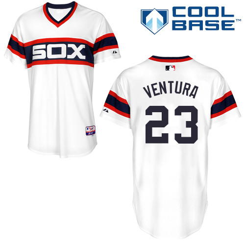 Men's Majestic Chicago White Sox #23 Robin Ventura Replica White 2013 Alternate Home Cool Base MLB Jersey