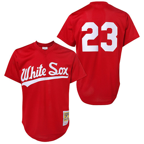 Men's Mitchell and Ness 1990 Chicago White Sox #23 Robin Ventura Replica Red Throwback MLB Jersey