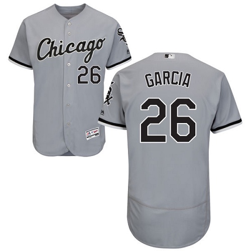 Men's Majestic Chicago White Sox #26 Avisail Garcia Authentic Grey Road Cool Base MLB Jersey