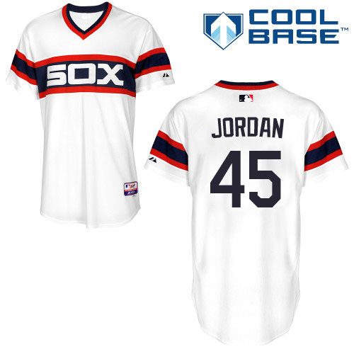 Men's Majestic Chicago White Sox #45 Michael Jordan Replica White 2013 Alternate Home Cool Base MLB Jersey