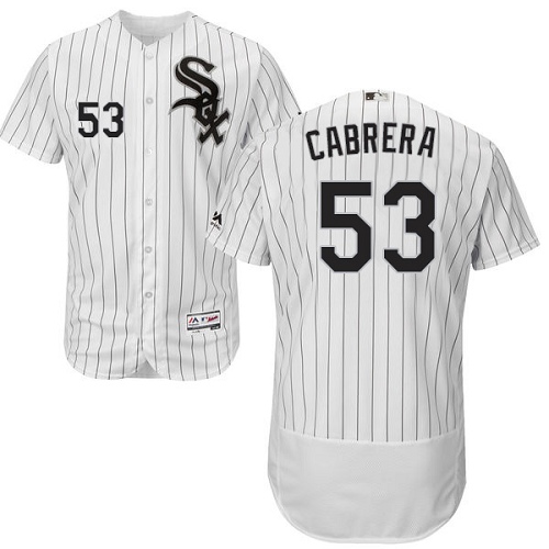Men's Majestic Chicago White Sox #53 Melky Cabrera Authentic White Home Cool Base MLB Jersey