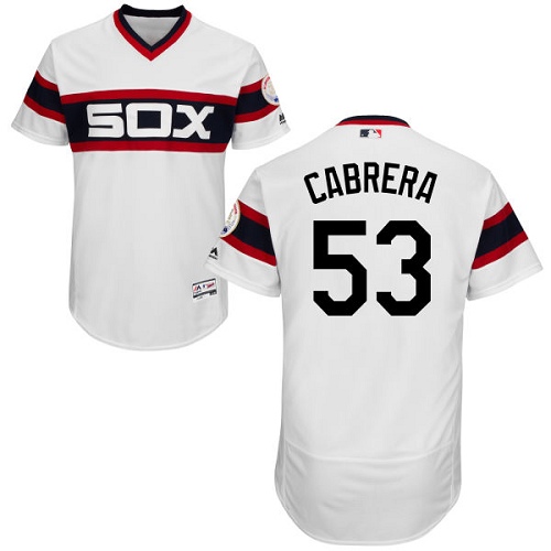 Men's Majestic Chicago White Sox #53 Melky Cabrera Authentic White 2013 Alternate Home Cool Base MLB Jersey