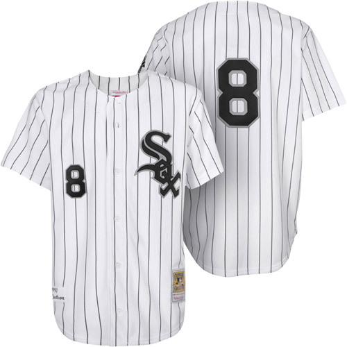 Men's Mitchell and Ness 1993 Chicago White Sox #8 Bo Jackson Authentic White Throwback MLB Jersey