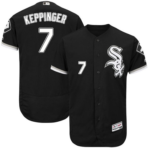 Men's Majestic Chicago White Sox #7 Jeff Keppinger Black Alternate Flexbase Authentic Collection MLB Jersey
