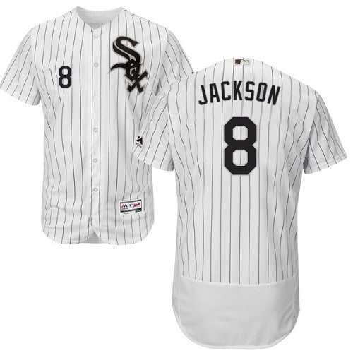 Men's Majestic Chicago White Sox #8 Bo Jackson White/Black Flexbase Authentic Collection MLB Jersey