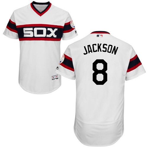 Men's Majestic Chicago White Sox #8 Bo Jackson White Flexbase Authentic Collection MLB Jersey