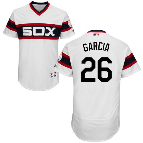 Men's Majestic Chicago White Sox #26 Avisail Garcia White Flexbase Authentic Collection MLB Jersey