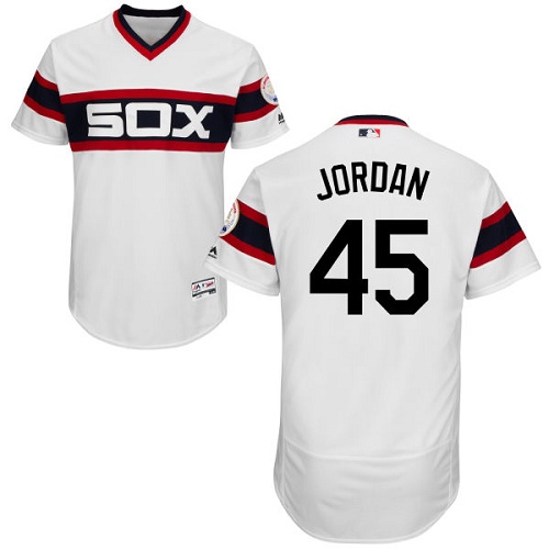 Men's Majestic Chicago White Sox #45 Michael Jordan White Flexbase Authentic Collection MLB Jersey
