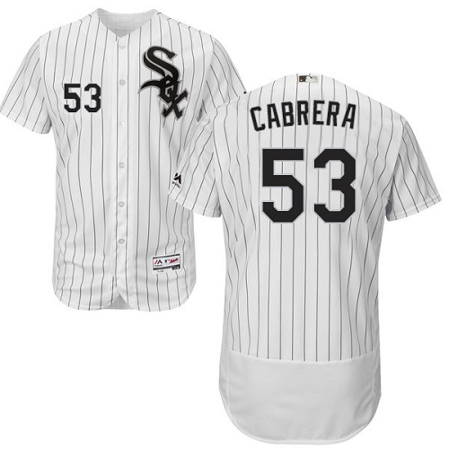 Men's Majestic Chicago White Sox #53 Melky Cabrera White/Black Flexbase Authentic Collection MLB Jersey