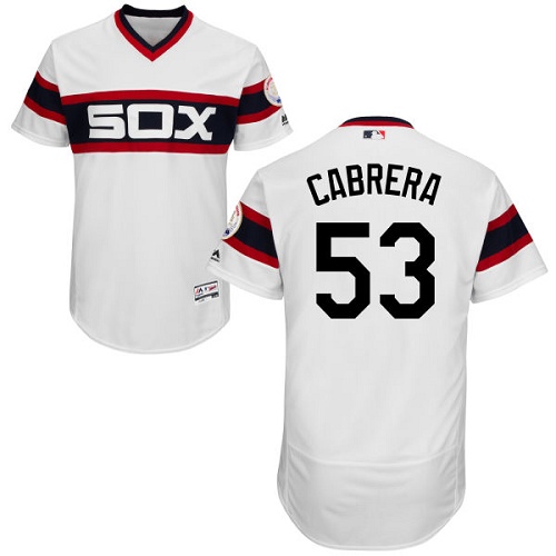 Men's Majestic Chicago White Sox #53 Melky Cabrera White Flexbase Authentic Collection MLB Jersey