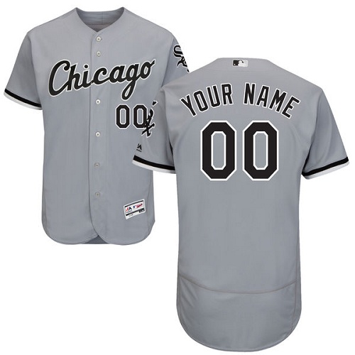 Men's Majestic Chicago White Sox Customized Grey Flexbase Authentic Collection MLB Jersey