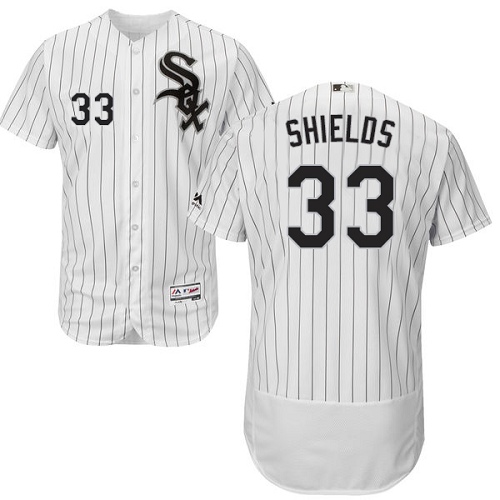 Men's Majestic Chicago White Sox #25 James Shields White/Black Flexbase Authentic Collection MLB Jersey
