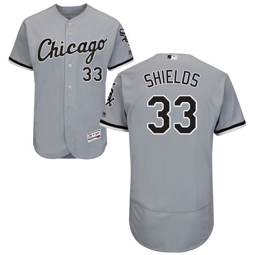 Men's Majestic Chicago White Sox #25 James Shields Grey Flexbase Authentic Collection MLB Jersey