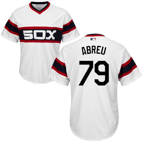 Youth Majestic Chicago White Sox #79 Jose Abreu Authentic White 2013 Alternate Home Cool Base MLB Jersey
