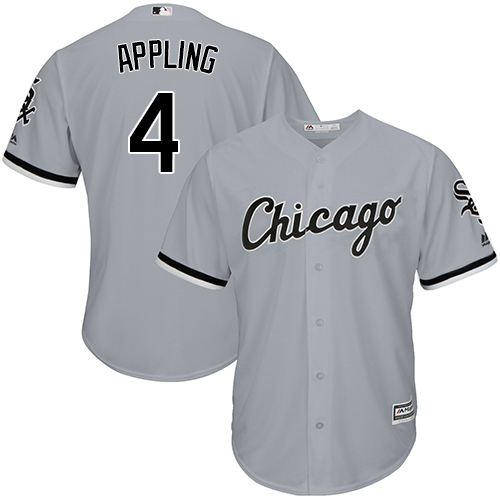 Youth Majestic Chicago White Sox #4 Luke Appling Replica Grey Road Cool Base MLB Jersey