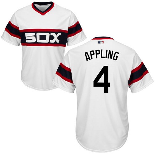 Youth Majestic Chicago White Sox #4 Luke Appling Authentic White 2013 Alternate Home Cool Base MLB Jersey